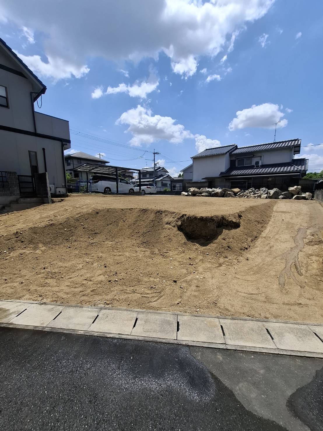 整地して引き渡した工事後の土地